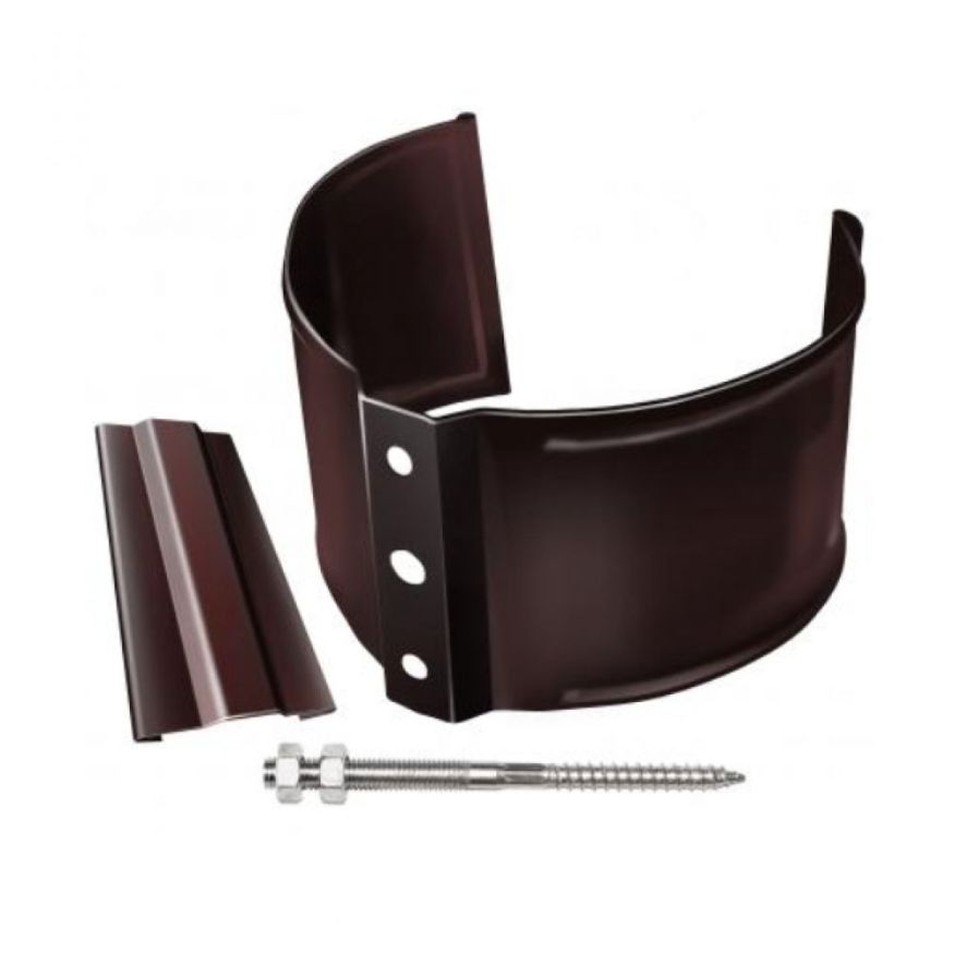 Кронштейн для трубы на кирпич, Grand Line, Коричневый (RAL 8017) купить в Владивостоке