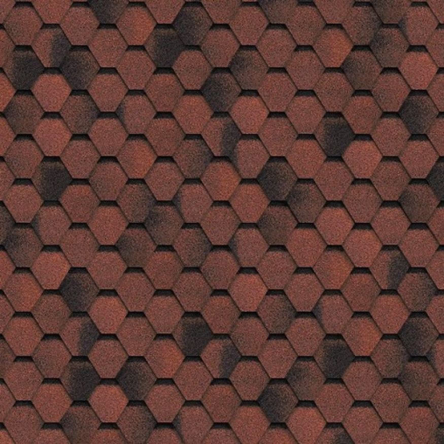 Гибкая черепица Shinglas, Финляндия, Соната, Красный цвет купить в Владивостоке