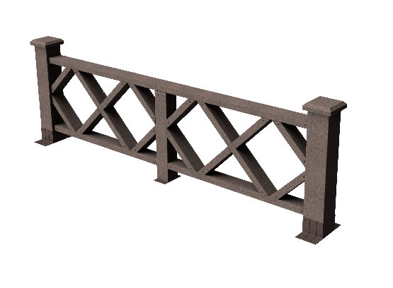 Декоративное ограждение ДПК GRINDERDECO Миллениум в цвете венге купить в Владивостоке