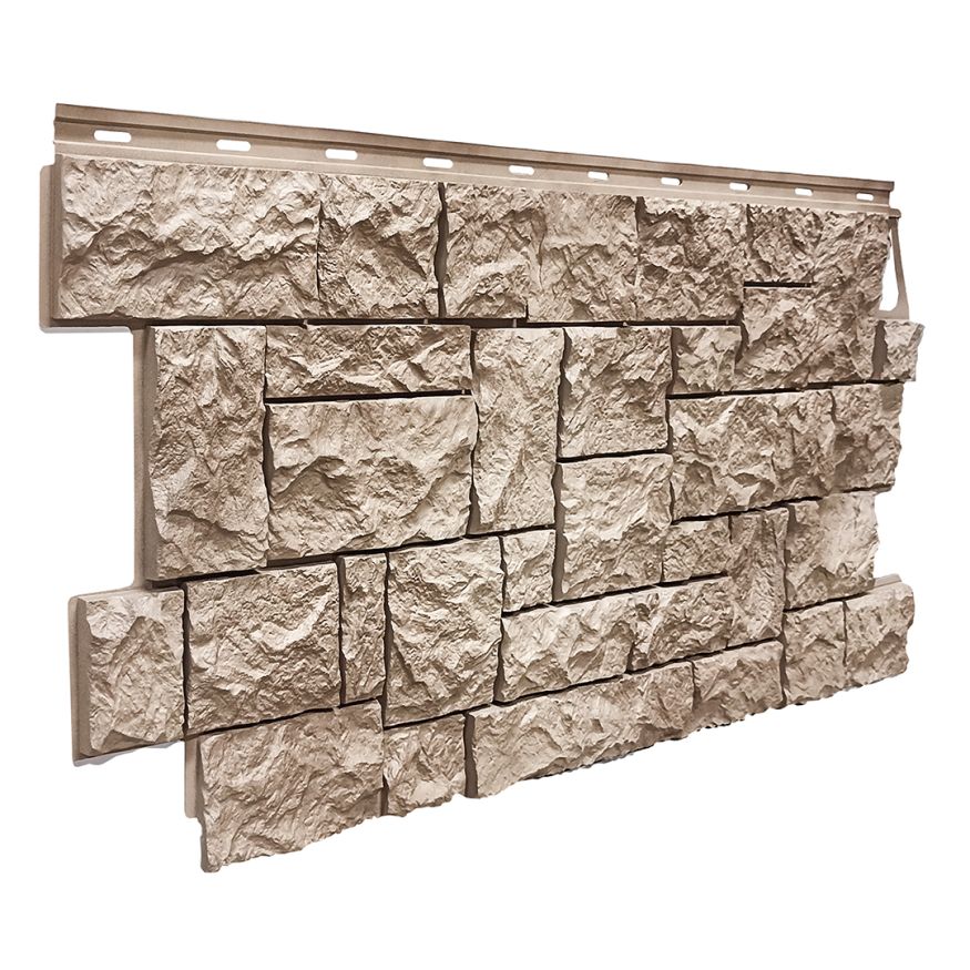 Фасадная панель FineBer Дикий камень, Песочный купить в Владивостоке