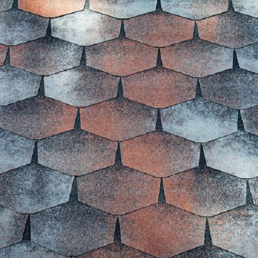 Гибкая черепица KATEPAL FORTE гавана серо-коричневая купить в Владивостоке