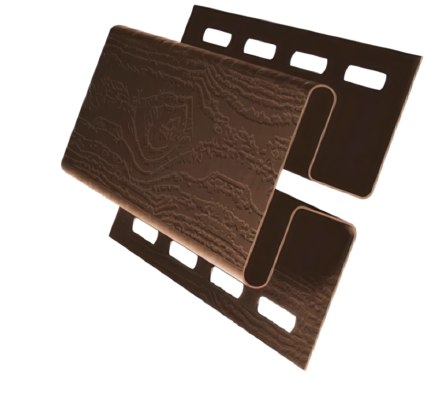 Коричневый H-профиль для сайдинга (соединительная планка) купить в Владивостоке