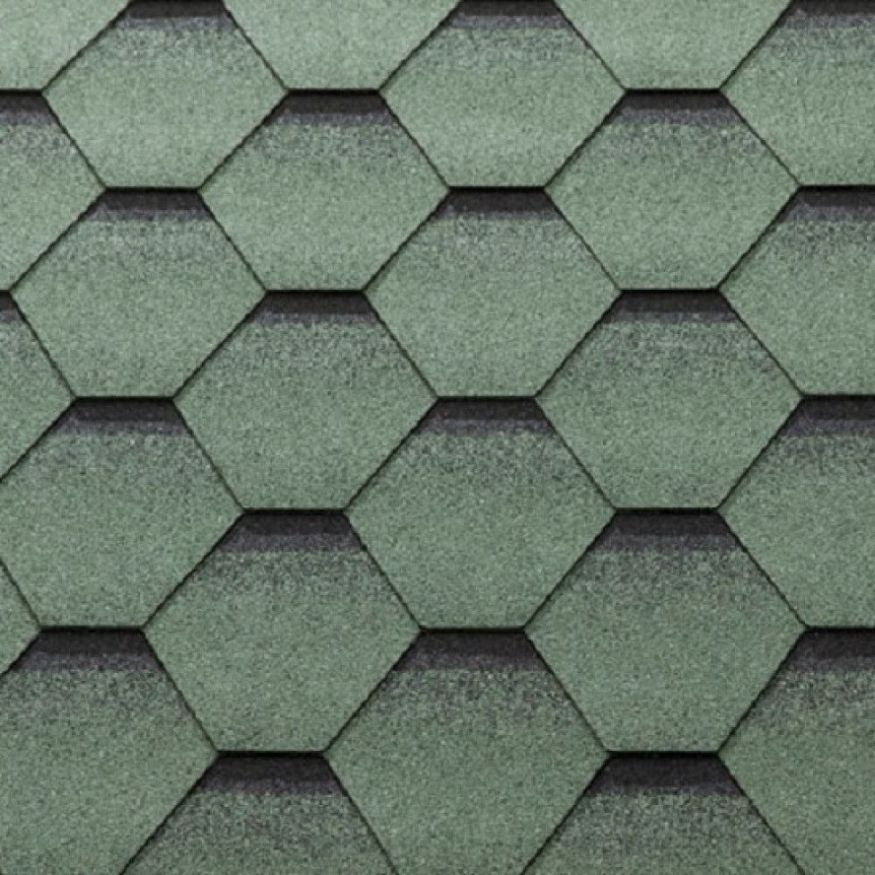 Гибкая черепица KATEPAL серия KATRILLI цвет зелёный купить в Владивостоке