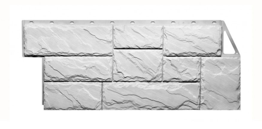 Фасадные панели Fineber, Крупный камень, Мелованный белый купить в Владивостоке