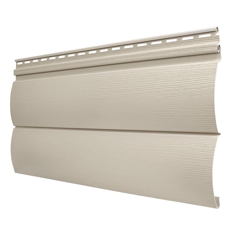 Виниловый сайдинг Tecos, двойной оцилиндрованный брус, Бежевый купить в Владивостоке