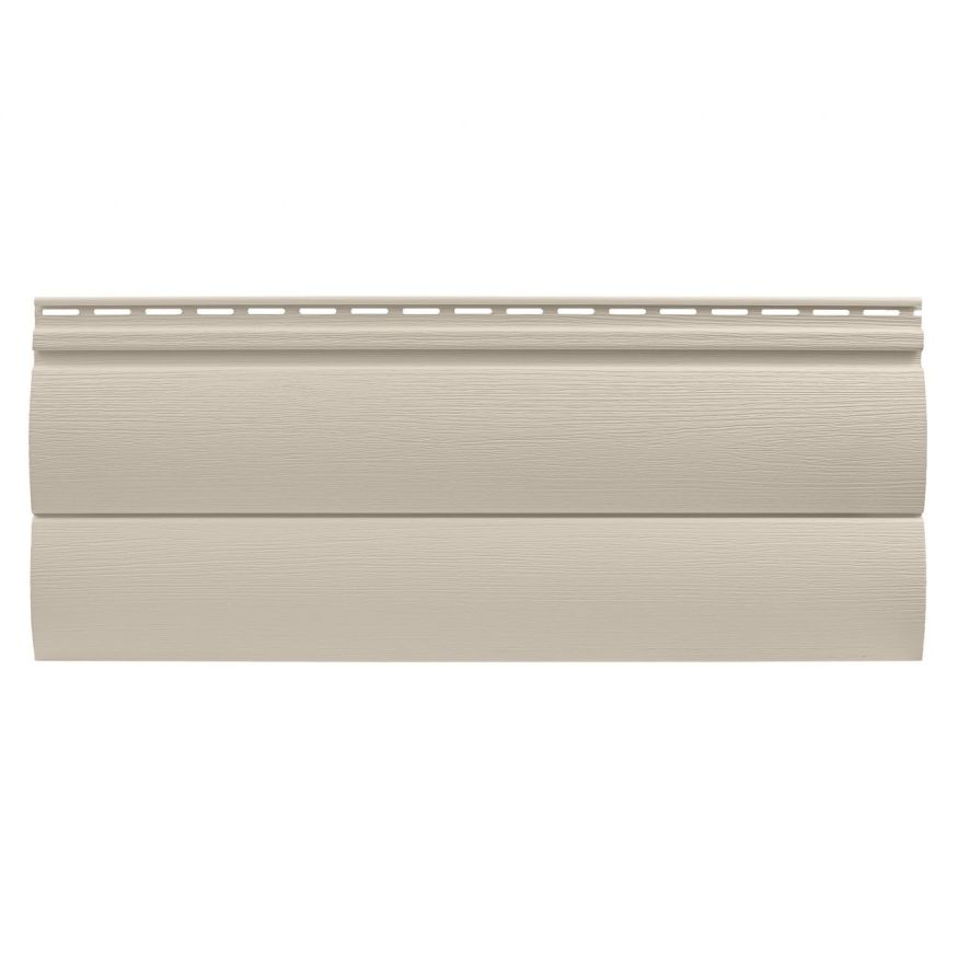 Виниловый сайдинг Tecos, двойной оцилиндрованный брус, Бежевый купить в Владивостоке