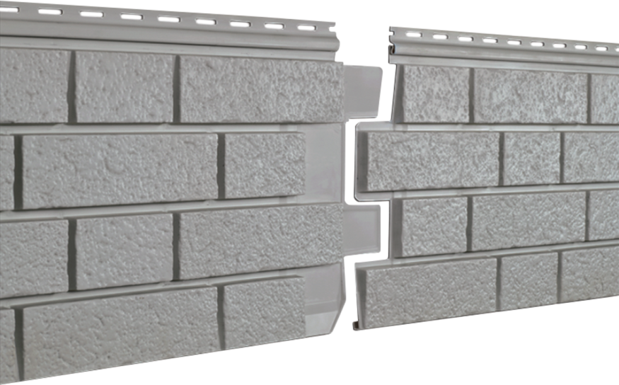 Фасадная панель Ю-пласт Стоун Хаус S-Lock Клинкер Нордик, Дым купить в Владивостоке