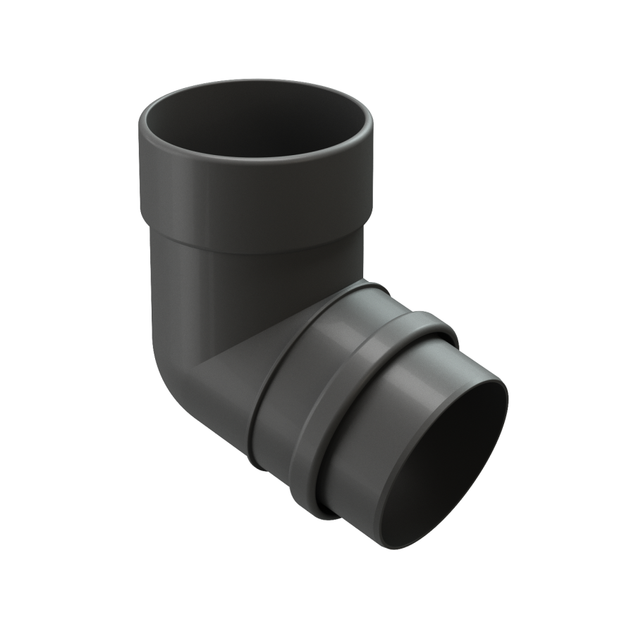 Колено водосточное 72˚ Docke Lux, Графит купить в Владивостоке