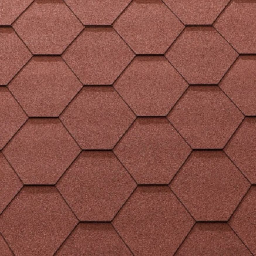 Гибкая черепица KATEPAL KL красного цвета купить в Владивостоке