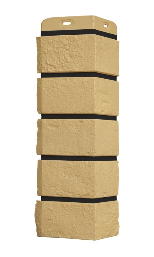 Угол наружный Grand Line, Состаренный кирпич Design Plus, Ваниль (Черный шов) купить в Владивостоке