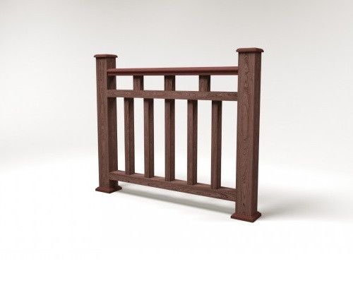 Ограждение из древесно-полимерного композита FG1 цвет шоколад купить в Владивостоке