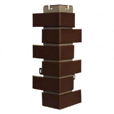 Наружный угол из коричневого клинкерного кирпича. купить в Владивостоке