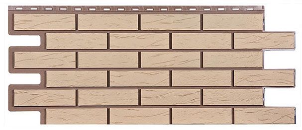 Фасадная панель T-Сайдинг, Кирпич Саман Жёлтый купить в Владивостоке