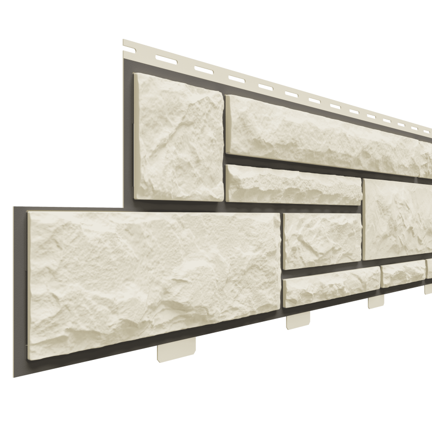 Фасадные панели Доломит, Брусчатка Доломит, Слоновая кость 2000 мм купить в Владивостоке