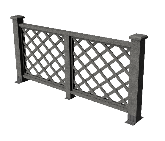 Декоративное ограждение из ДПК GRINDERDECO Ламбет цвет серый базальт купить в Владивостоке