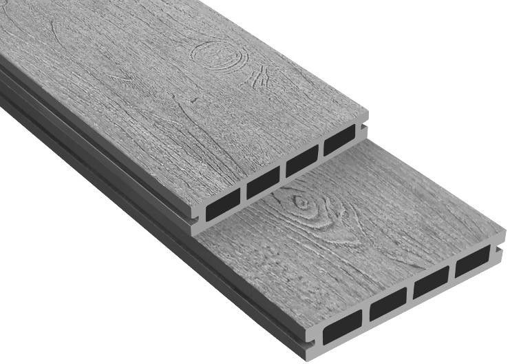 Террасная доска ДПК Outdoor 3D NEVADA/CALIFORNIA в сером цвете. купить в Владивостоке