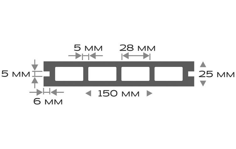 Террасная доска ДПК Outdoor 3D NEVADA/CALIFORNIA в сером цвете. купить в Владивостоке
