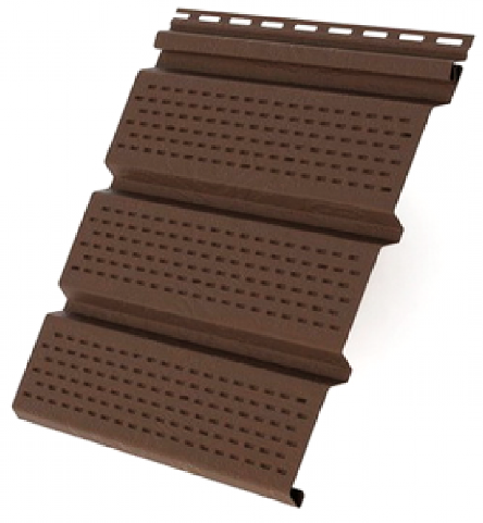 Перфорированный коричневый софит купить в Владивостоке