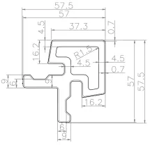Угол внешний для фасадной панели из ДПК Polivan Group CO-EX MIX, Sand Mix