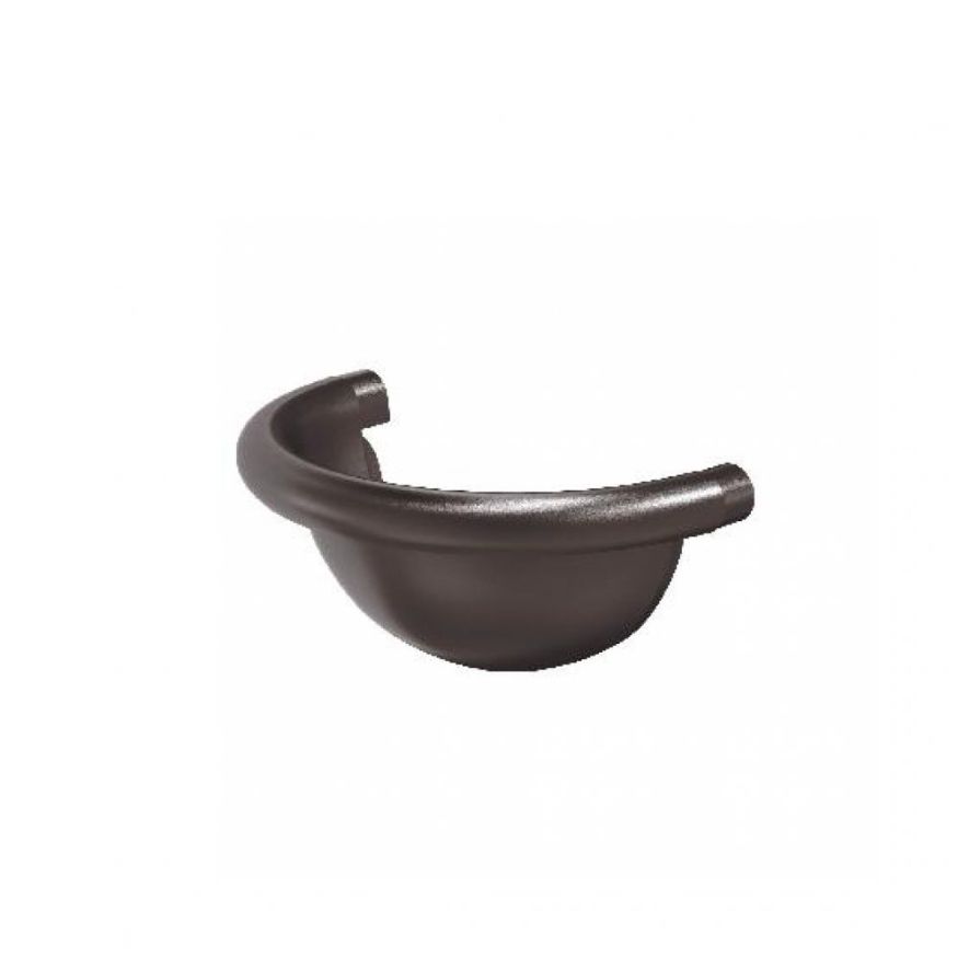 Универсальная полукруглая заглушка Aquasystem RR 32, тёмно-коричневая матовая, 125/90. купить в Владивостоке