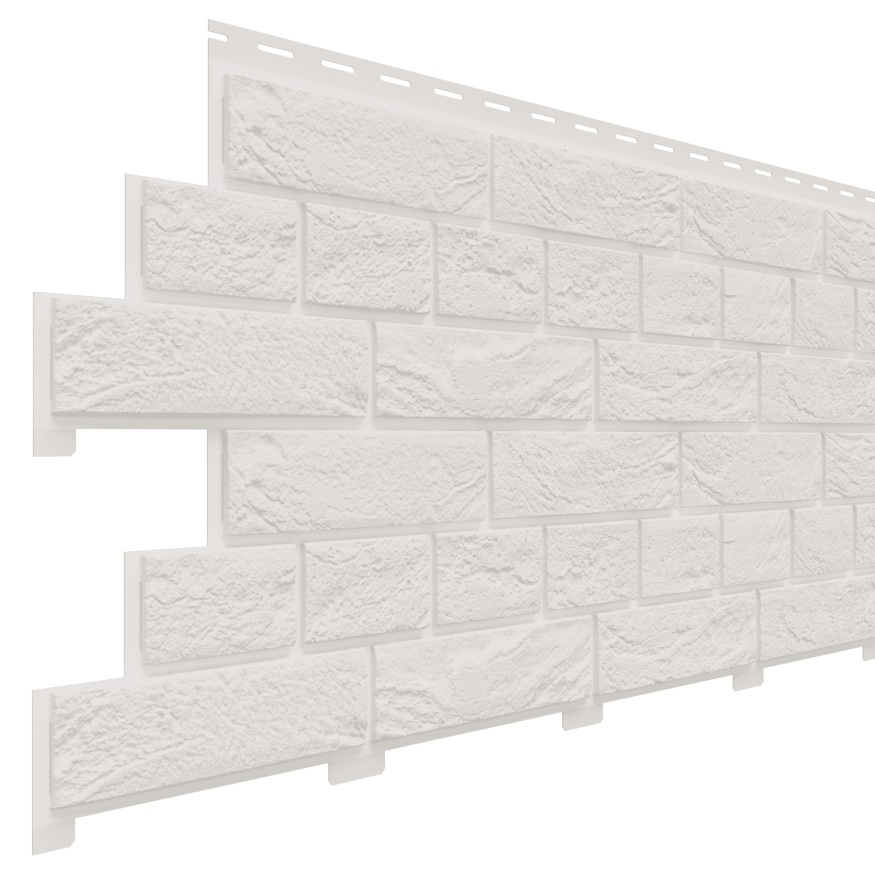 Фасадная панель Доломит, Кирпич Славянка, Белоснежный купить в Владивостоке