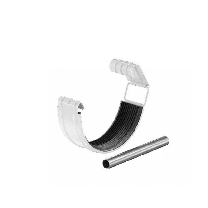 Соединитель водосточного желоба с резиновым уплотнителем Aquasystem RR 20 Мраморно-белый 125/90 купить в Владивостоке