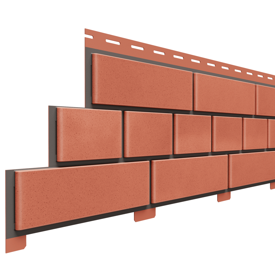 Фасадная панель Доломит, Кирпич, Красный купить в Владивостоке