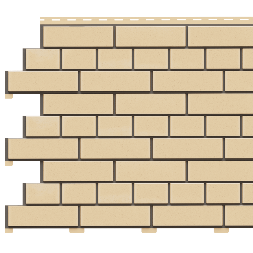 Фасадная панель Доломит, Прокрашенный кирпич, Светло-желтый оттенок. купить в Владивостоке