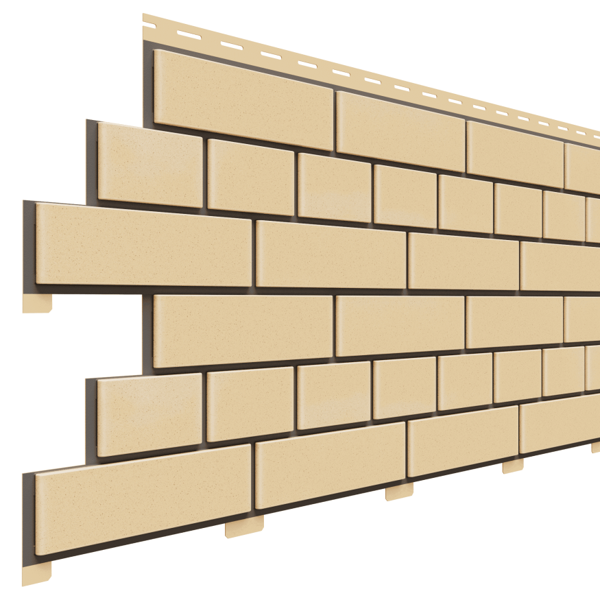 Фасадная панель Доломит, Прокрашенный кирпич, Светло-желтый оттенок. купить в Владивостоке