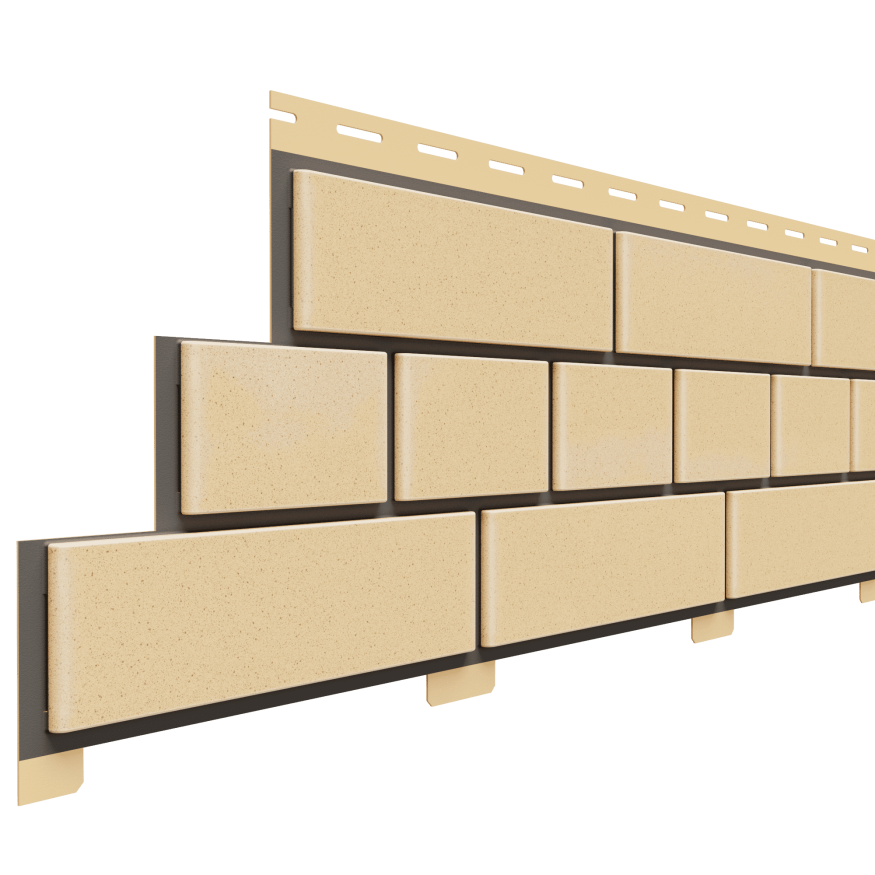 Фасадная панель Доломит, Прокрашенный кирпич, Светло-желтый оттенок. купить в Владивостоке