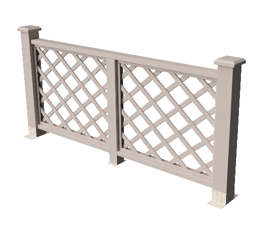 Декоративное ограждение из ДПК GRINDERDECO Ламбет в цвете выбеленный дуб купить в Владивостоке