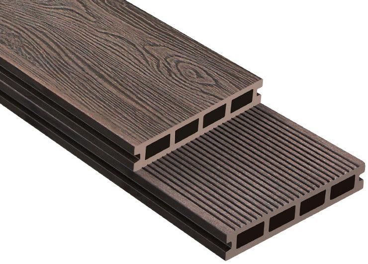 Террасная доска ДПК Outdoor 3D NEVADA/Коричневый вельветовый микс купить в Владивостоке