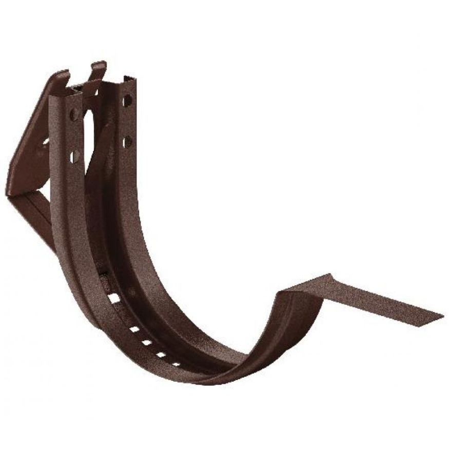 Короткий регулируемый крюк для крепления желоба Aquasystem, RAL 8017, коричневый матовый 150/100. купить в Владивостоке