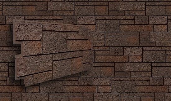 Фасадная панель VOX Sandstone (Сандстоун) в темно-коричневом цвете купить в Владивостоке