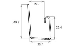 J-профиль Tecos Ardennes, Цвет светло-салатовый купить в Владивостоке
