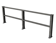 Декоративное ограждение ДПК GRINDERDECO Ковбойская изгородь в цвете серый базальт