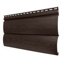 Виниловый сайдинг Tecos Lux Двойной оцилиндрованный брус, Бразильская вишня