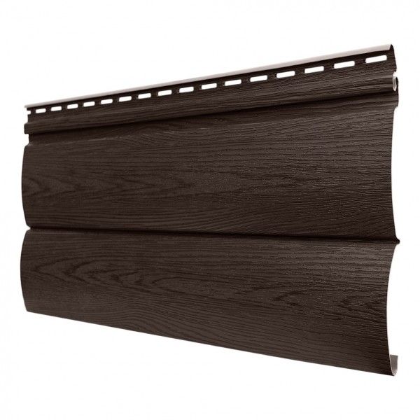 Виниловый сайдинг Tecos Lux Двойной оцилиндрованный брус, Бразильская вишня купить в Владивостоке