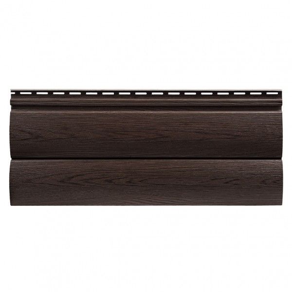 Виниловый сайдинг Tecos Lux Двойной оцилиндрованный брус, Бразильская вишня купить в Владивостоке