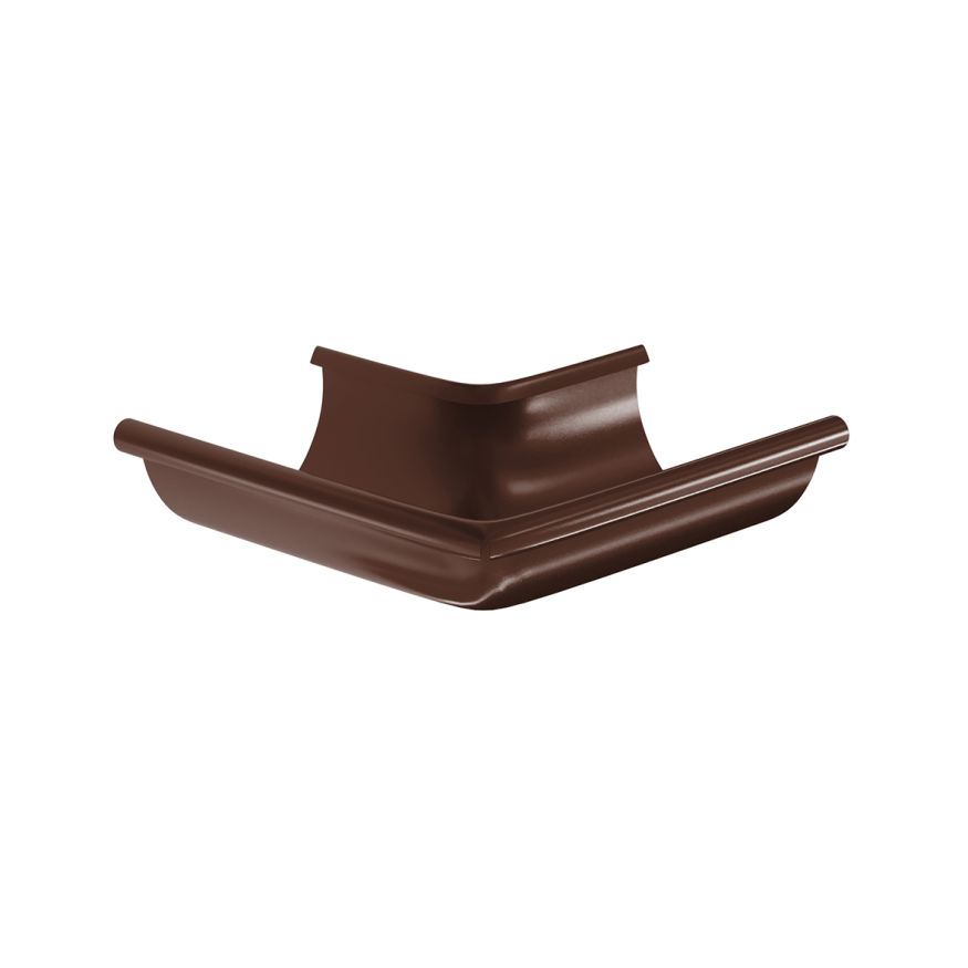 Угол желоба наружный Aquasystem, PU MATT, RAL 8017 Коричневый 125/90 купить в Владивостоке