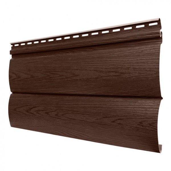 Виниловый сайдинг Tecos Lux Двойной оцилиндрованный брус, Итальянский орех купить в Владивостоке