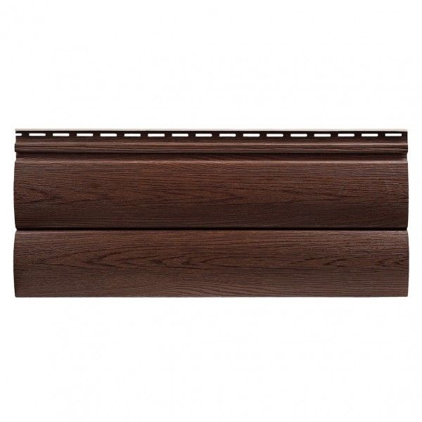 Виниловый сайдинг Tecos Lux Двойной оцилиндрованный брус, Итальянский орех купить в Владивостоке