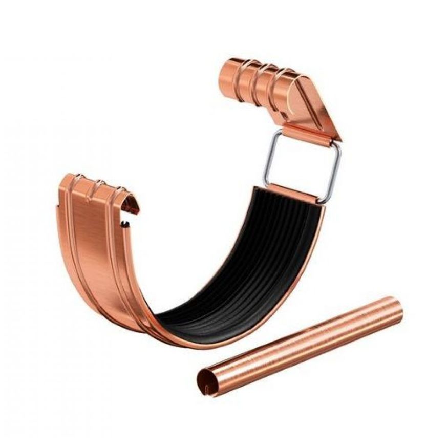 Соединитель желоба с резиновым уплотнителем Aquasystem, медный 125/90 купить в Владивостоке