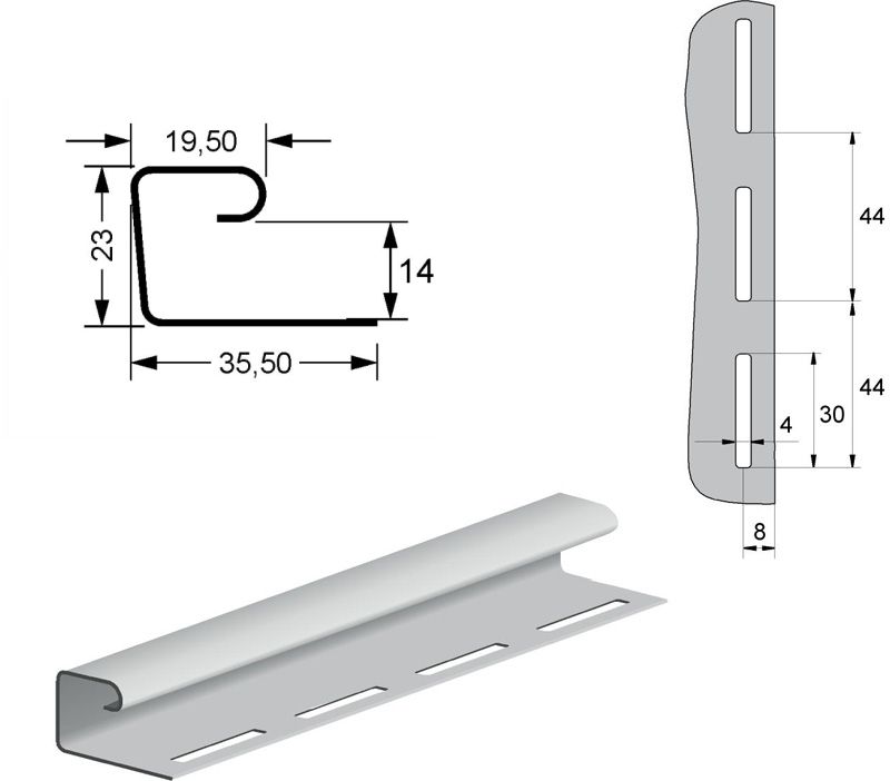J-Профиль Grand Line Tundra Цвет Кедр купить в Владивостоке
