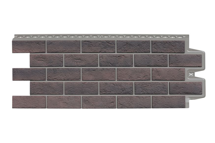 Фасадная панель Grand Line, Состаренный кирпич Design Plus, Кофе (Темно-бежевый шов) купить в Владивостоке