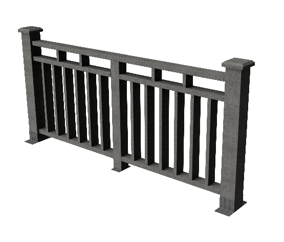 Декоративное ограждение из ДПК GRINDERDECO Европа серый базальт купить в Владивостоке
