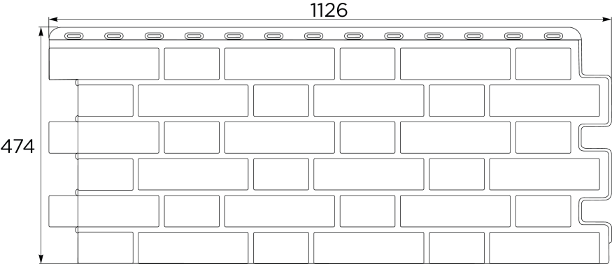 Фасадная панель FineBer Клинкерный кирпич, Белый  купить в Владивостоке