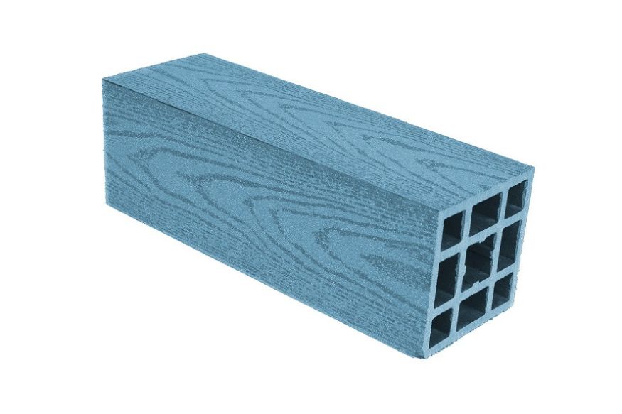 Гладкий столб ДПК АЙ-ТЕХПЛАСТ в синем цвете купить в Владивостоке