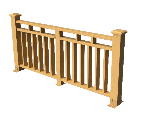 Декоративное ограждение из ДПК GRINDERDECO &amp;quot;Европа&amp;quot; цвет песчаник купить в Владивостоке