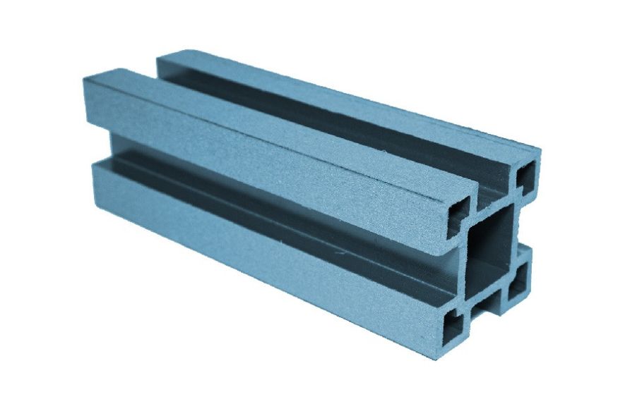 Столб ДПК АЙ-ТЕХПЛАСТ с пазами, синий цвет купить в Владивостоке
